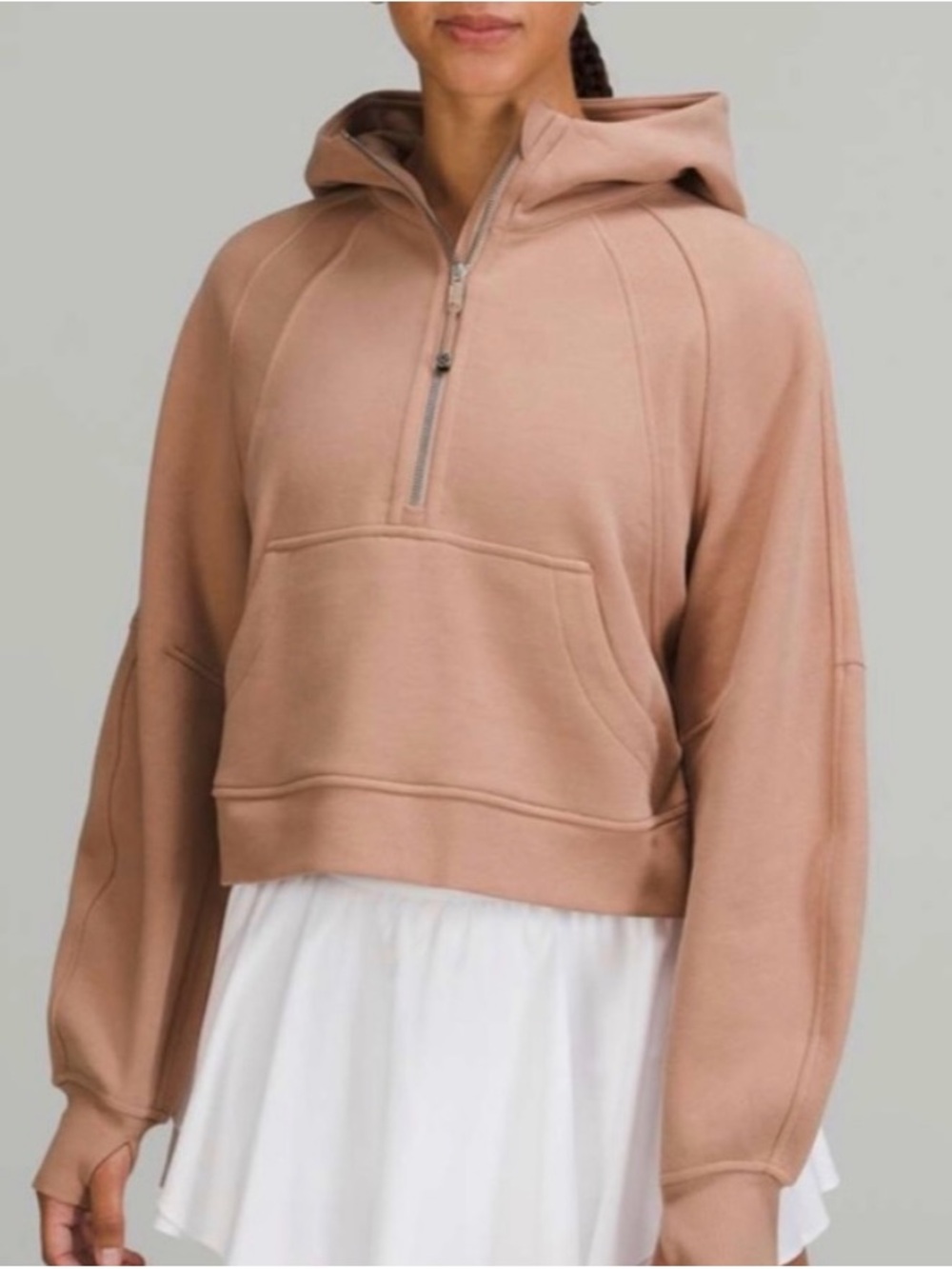 Lululemon Scuba Oversized Half (1/2) Zip Hoodie - Pink Clay - XS/S